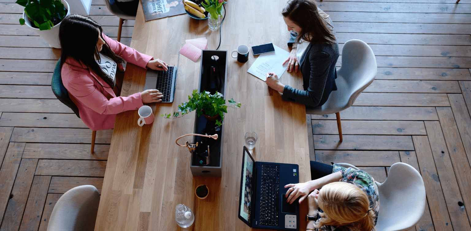 Ladies hard at work in the modern workforce 